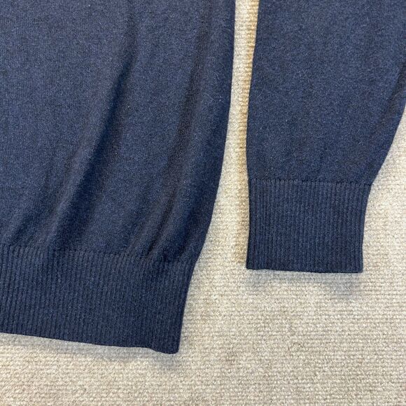 Fat Face Brand Sweater Men's XL Navy Pullover Cashmere Cotton Blend V-Neck UK - Picture 4 of 10